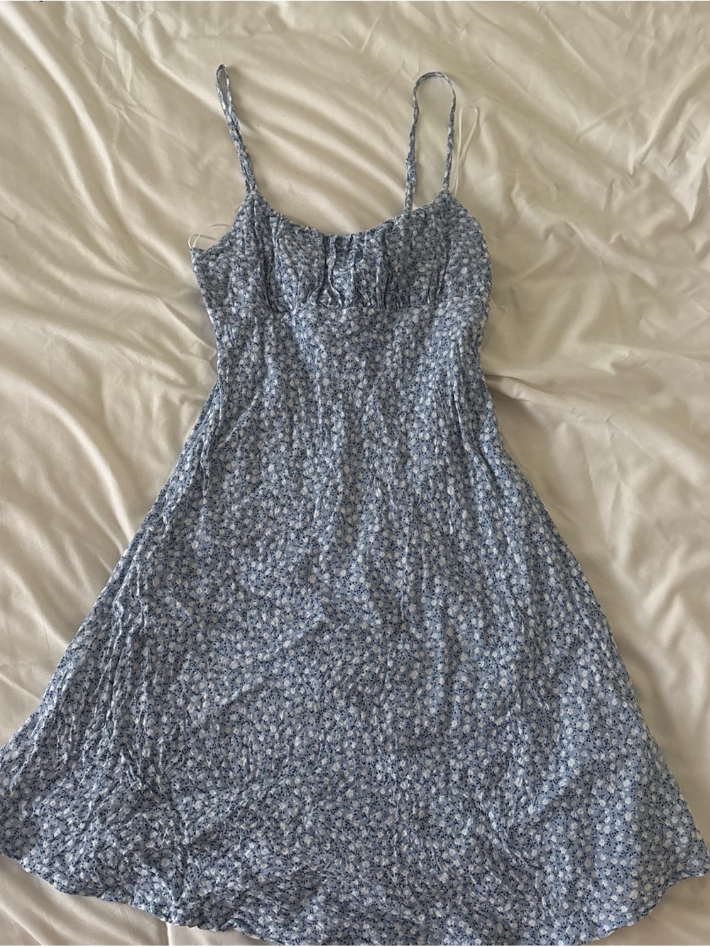 Princess Polly Blue Floral Spaghetti-Strap Summer Dress